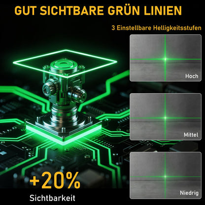 ASOBRIS Kreuzlinienlaser 4x360° selbstnivellierend mit Stativ