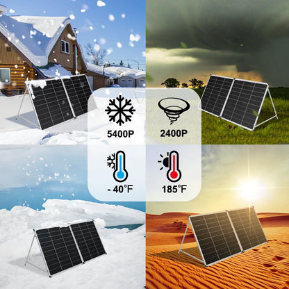 DOKIO Solarkoffer 200W mit Laderegler – für 12V & Power Station