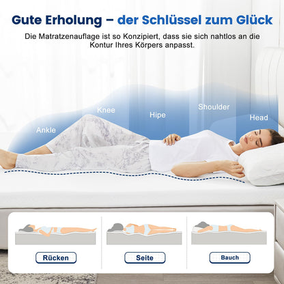 Orshinal Matratzen Topper 180x200cm - 7,5cm Gel Memory Foam