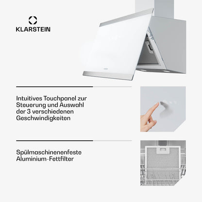 Klarstein FlashLine Kopffreihaube 60cm – Weiss