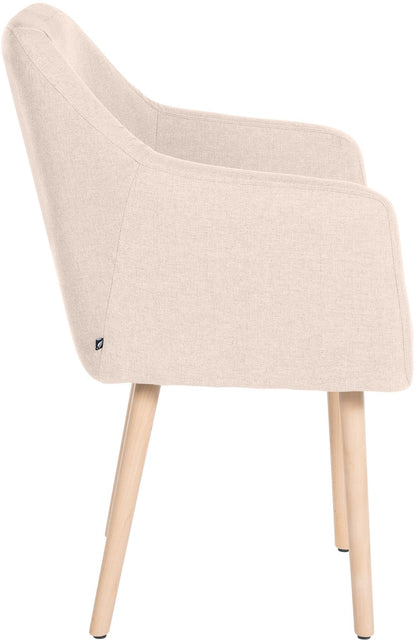 CLP Esszimmerstuhl Utrecht | Beige Stoff | Natur Holz