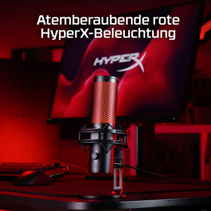 HyperX QuadCast 2 USB-Mikrofon für Gaming, Streaming und Podcasting