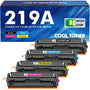 Kompatibel für HP 219A 219X Toner Multipack - 4 Farben mit Chip. Vier rechteckige Tonerkartuschen (CMYK) für Laserdrucker.