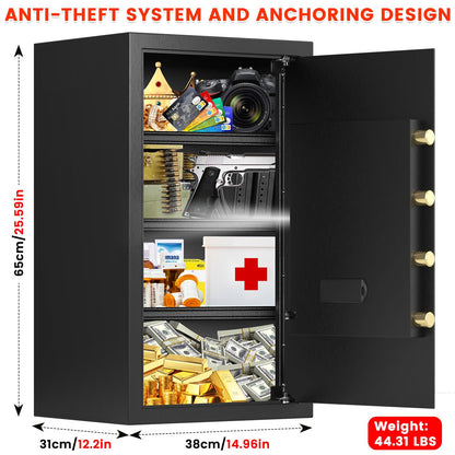 Feuerfester Digital Tresor 85L – Elektronischer Möbeltresor Safe