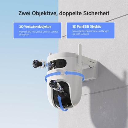 EZVIZ H9c 5MP Dual Pan & Tilt WLAN Kamera Aussen