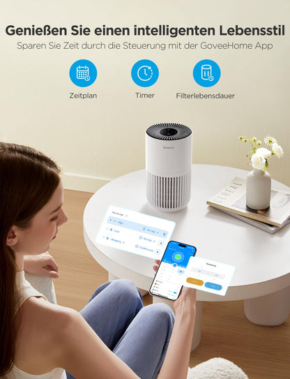 GoveeLife Mini-Luftreiniger HEPA – Smart Alexa Schlafzimmer