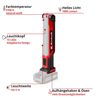 Einhell TE-CL 18/1000 S Li LED Arbeitsleuchte 18V - Solo