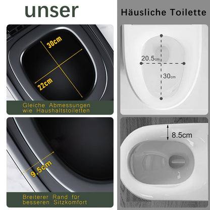 congumi Faltbare Campingtoilette XXL – Mobil, 40cm Höhe