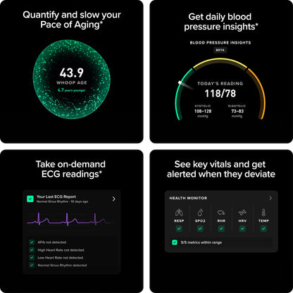 WHOOP Life MG Gesundheits- und Fitness-Tracker, 12 Monate Mitglieds