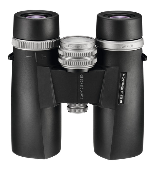 Eschenbach Optik Trophy D 8x32 Fernglas - Weitwinkel Optik. Schwarzes Fernglas zur Beobachtung mit weitem Sichtfeld.
