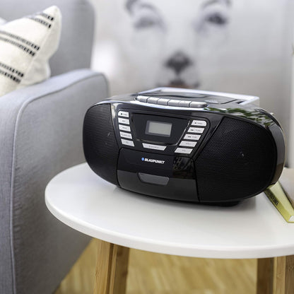 Blaupunkt B 120 BK Tragbarer CD/Kassettenrekorder Bluetooth – Schwarz