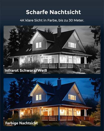 Reolink RLK12-800WB4 4K WLAN Überwachungs Set – 4 Kameras