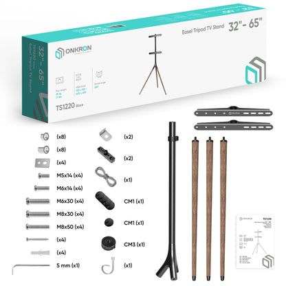 ONKRON TS1220-B TV Standfuss Dreibein 32-65 Zoll - Schwarz