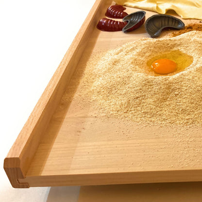 CULIMI Holzbackbrett Teigbrett – grosses Nudelbrett 70x50 cm