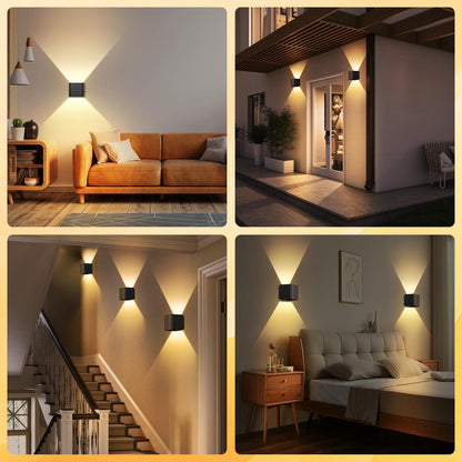 GEARLITE LED Wandleuchte mit Bewegungsmelder, aufladbar, 4er-Set