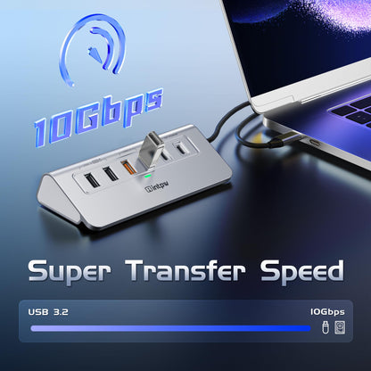 Intpw P9R PRO USB C Hub 10-in-1 Docking Station 4K HDMI PD 100W