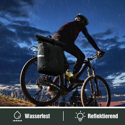 Wiserset Gepäckträgertasche 22L, 2-in-1 Rucksack mit Laptopfach