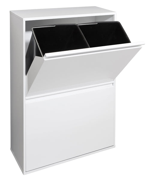 ARREGUI Basic CR601-B Mülltrennsystem 4 Fächer – Weiss. Weißes Abfallsystem mit 4 Fächern zur effizienten Abfalltrennung.