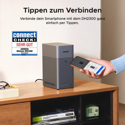 UGREEN NASync DH2300 2-Bay Desktop NAS-Server ohne Festplatten