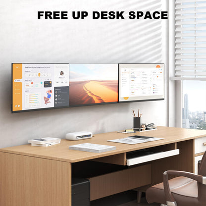 ErgoFix Triple Monitor Wandhalterung 17-32 Zoll - Schwarz