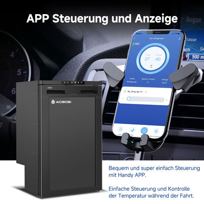 AAOBOSI Kompressor Kühlbox 83L mit App-Steuerung, 12/24V, -20°C