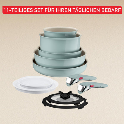 Tefal Ingenio Serenity Kochgeschirr-Set 11-teilig Eucalyptus