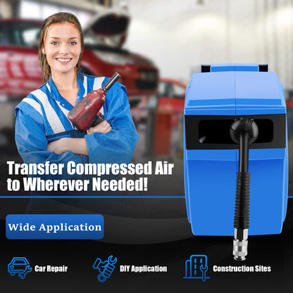 ProfiWerk Automatik Druckluftschlauch Trommel Aufroller 15m Wandmontage