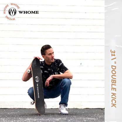 WHOME Pro Skateboard Komplettboard 31 x 8 Zoll Ahorn Urban