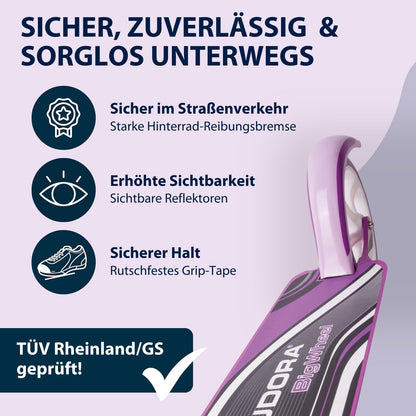 HUDORA BigWheel Scooter 205 - Höhenverstellbarer & zusammenklappbarer