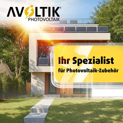 Avoltik Balkonkraftwerk Halterung für eckige Geländer, Aluminium