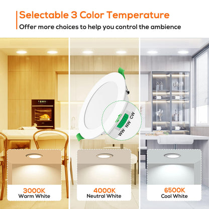 ALUSSO LIGHTING Einbaustrahler LED - 15W, 3CCT Dimmbar, 6er Set