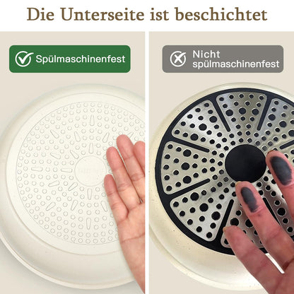 GiPP Pfannenset 15-tlg. mit Abnehmbarem Griff, Keramik-Antihaft