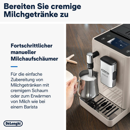 De’Longhi Rivelia Kaffeevollautomat mit Milchsystem - Beige