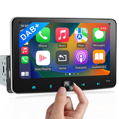 Universal DAB+ Android Autoradio 1Din - 7 Zoll Wireless CarPlay 4G/64G. Kompaktes 1-DIN-Autoradio mit 7-Zoll-Touchscreen für Navigation und Entertainment.