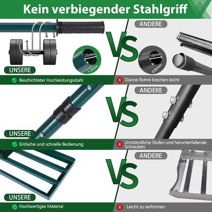 Signstek Rasenrakel Lawn Leveling Rake mit Edelstahlstiel 76 x 25 cm
