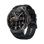 Deedlite Zeus 2.0 Smartwatch Herren mit 1,85-Zoll-Display, Bluetooth, schwarzes Silikonarmband