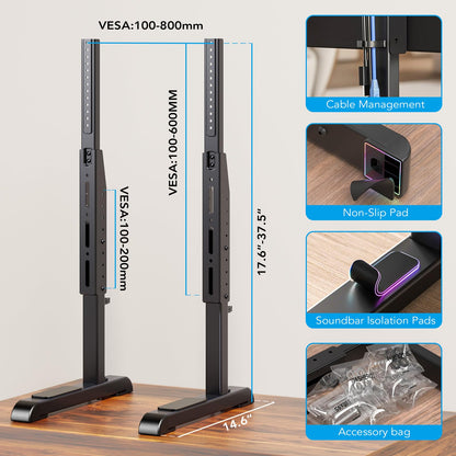 AX WABER TV-Ständer höhenverstellbar für 24-86 Zoll, VESA 800x600
