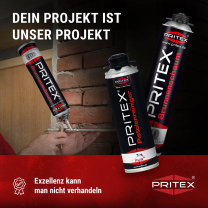 PRITEX Brunnenschaum Set 6x 750ml inkl. Pistole & Reiniger