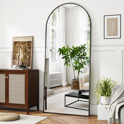 Koonmi Standspiegel Gewölbtes Top 171x76 cm - Schwarz