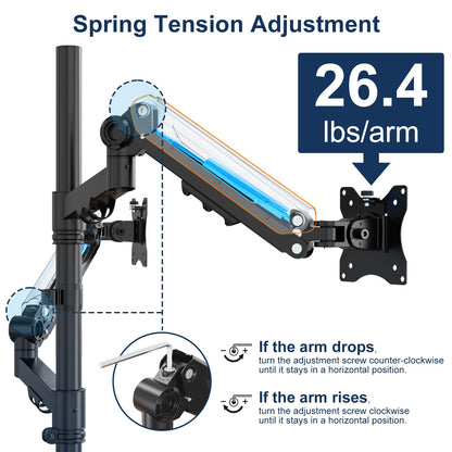 STANDOPIA Monitorhalterung 2 Monitore - 17-40 Zoll Bildschirme