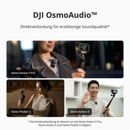 DJI Mic 2 Kabelloses Mikrofon Set (2 Sender + 1 Empfänger)
