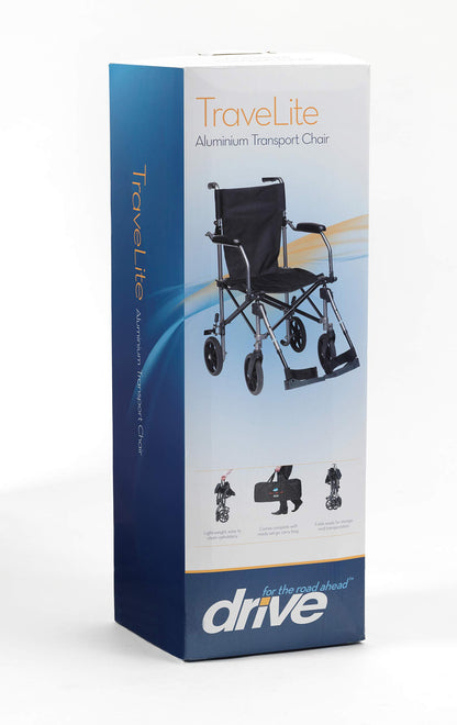 Drive Medical TC005 Travelite Aluminium Transport-Rollstuhl 46 cm