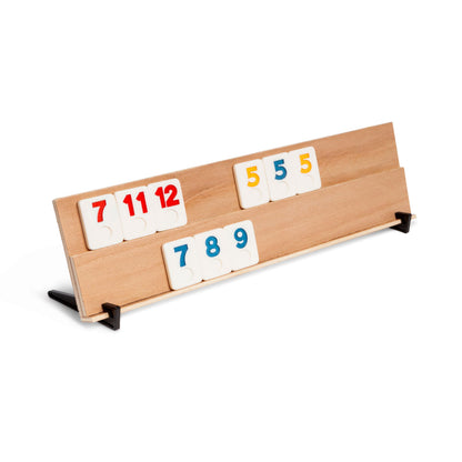 WOODTASTIC Rummy Brettspiel aus massivem Buchenholz, 106 Kacheln