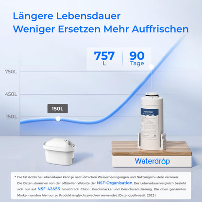 Waterdrop Elektrische Wasserfilterkanne WD-ED01W, 3,5 L, weiss