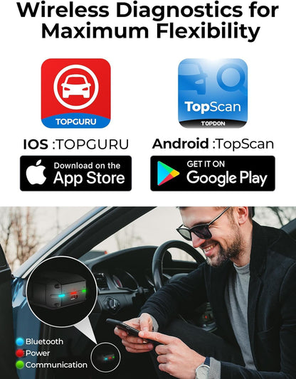 TOPDON Topscan OBD2 Diagnosegerät – Bluetooth, Aktiver Test