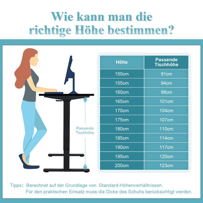Homall Elektrisches Schreibtischgestell 2 Motoren – Schwarz