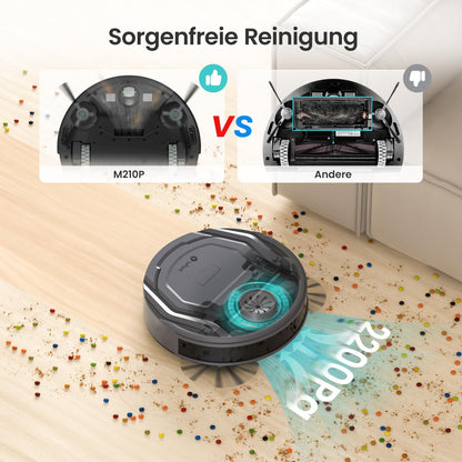 LEFANT M210PG Saugroboter – WLAN, Alexa, Tierhaare, 2200 Pa