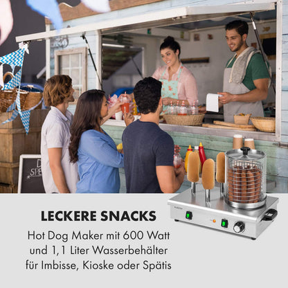 Klarstein Wurstfabrik Pro 600 Hot Dog Maker – Silber