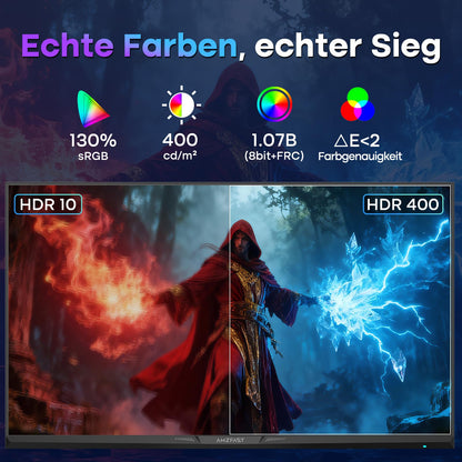 Amzfast AMZG27F6Q 27 Zoll Gaming Monitor QHD 200Hz Fast IPS
