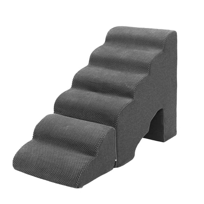 A.FATI 60cm Hoch Hundetreppe - 6 Stufen, Dunkel Grau